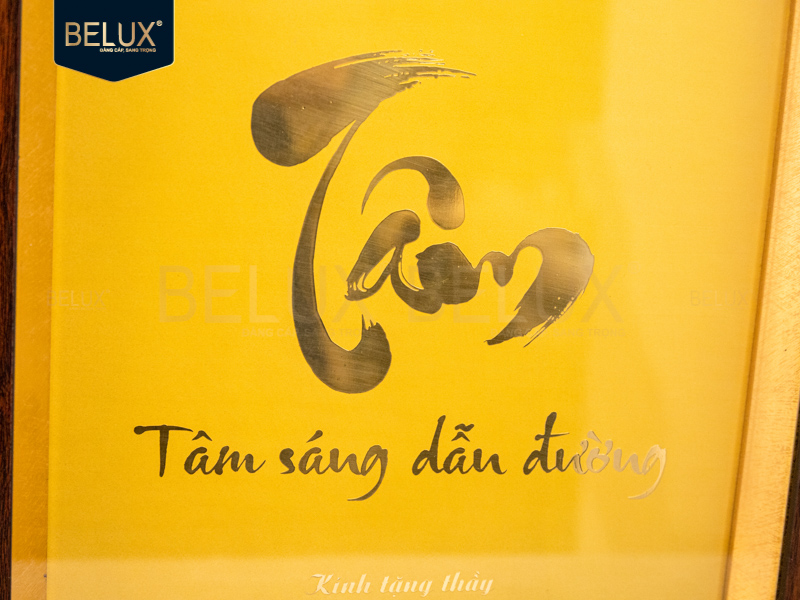 Tranh chữ Đạo Tâm bằng đồng 45x30cm thiết kế theo yêu cầu